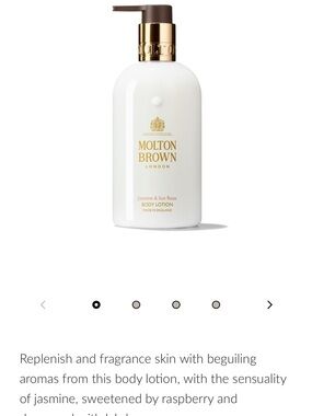 New Molton Brown London Jasmine and sun rose body lotion